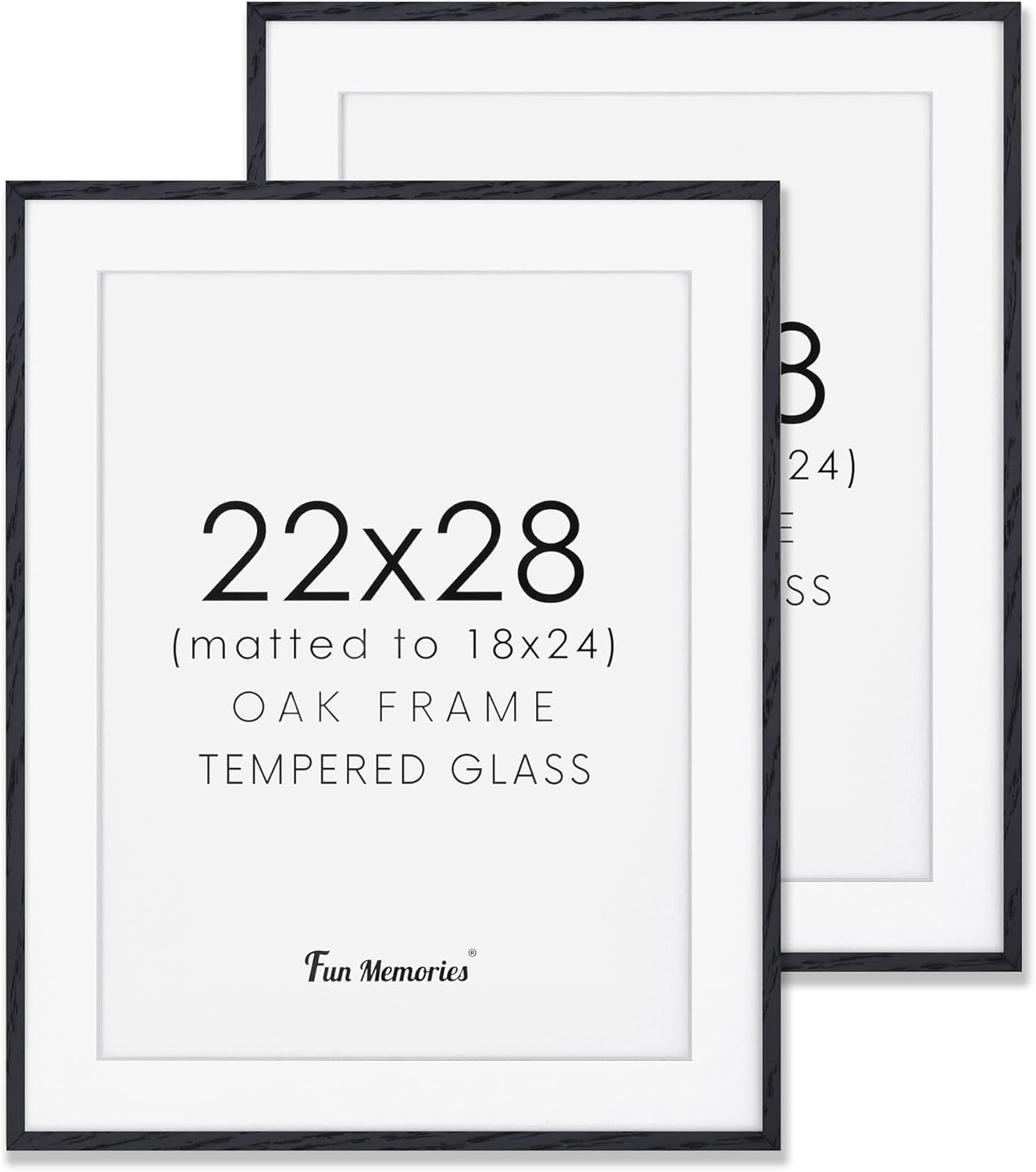 22x28 Black Picture Frame Set for Rustic Home Decor