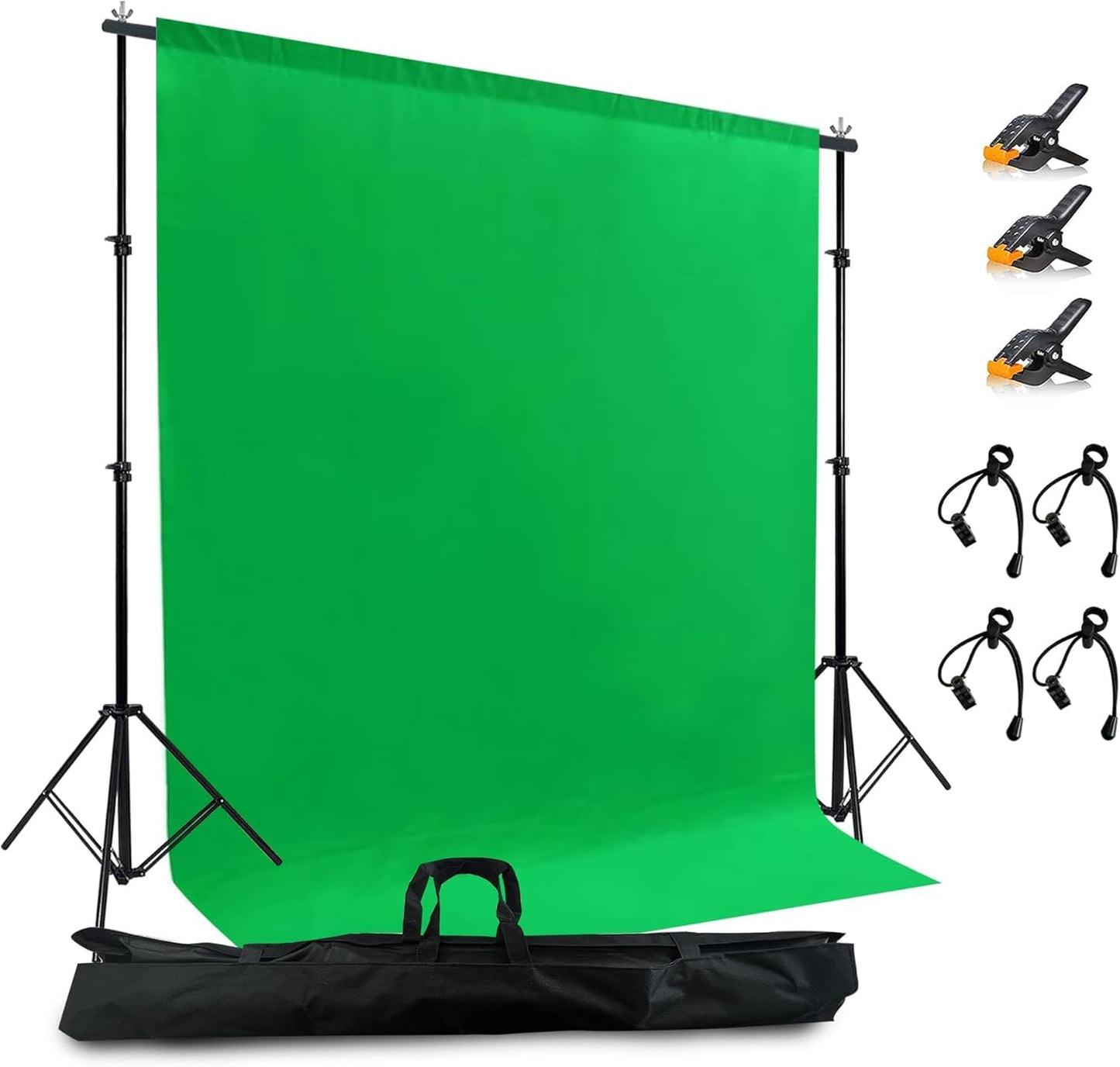 2 in 1 Green Backdrop Stand Kit for Video Streaming and Photos