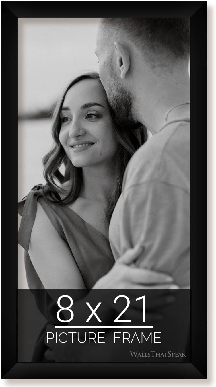8x21 Black Picture Frame for Puzzles Posters Photos Artwork