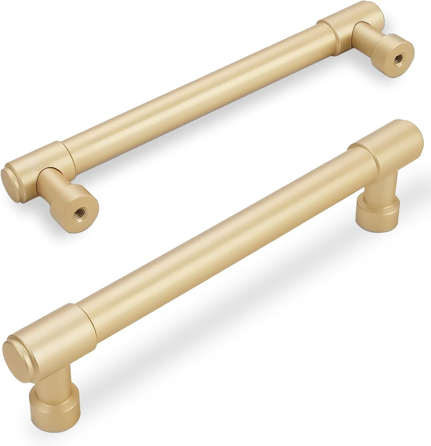 10 Pack Brushed Gold Cabinet Pulls for Kitchen and Bathroom