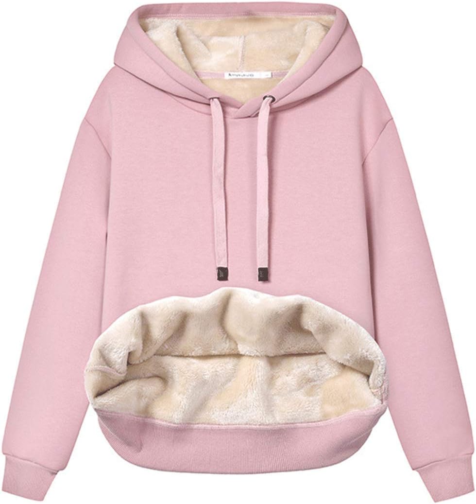 Haellun Womens Casual Winter Warm Fleece Pullover Hoodie
