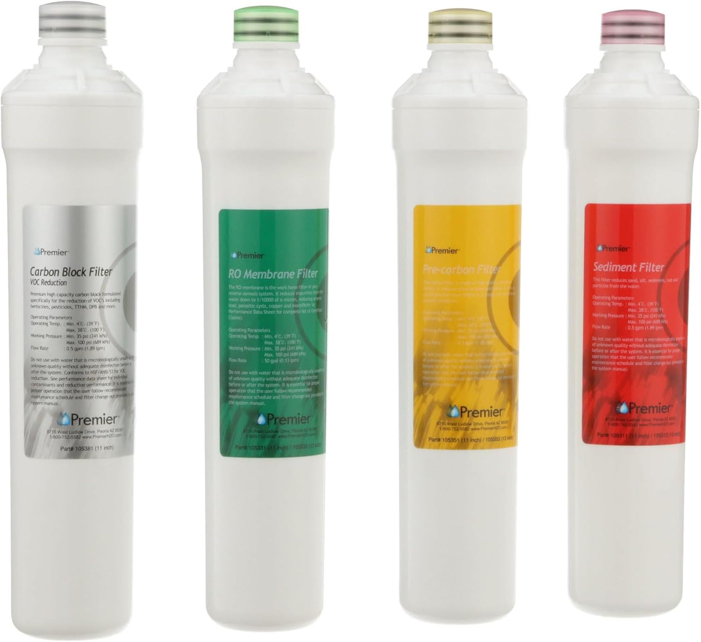 Watts Premier RO Pure Plus 4-Pack Filtration Kit for Clean Water