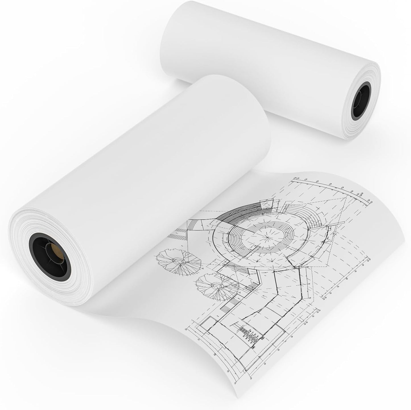 MFLABEL Wide Format Paper 24in x 150ft for CAD Printing