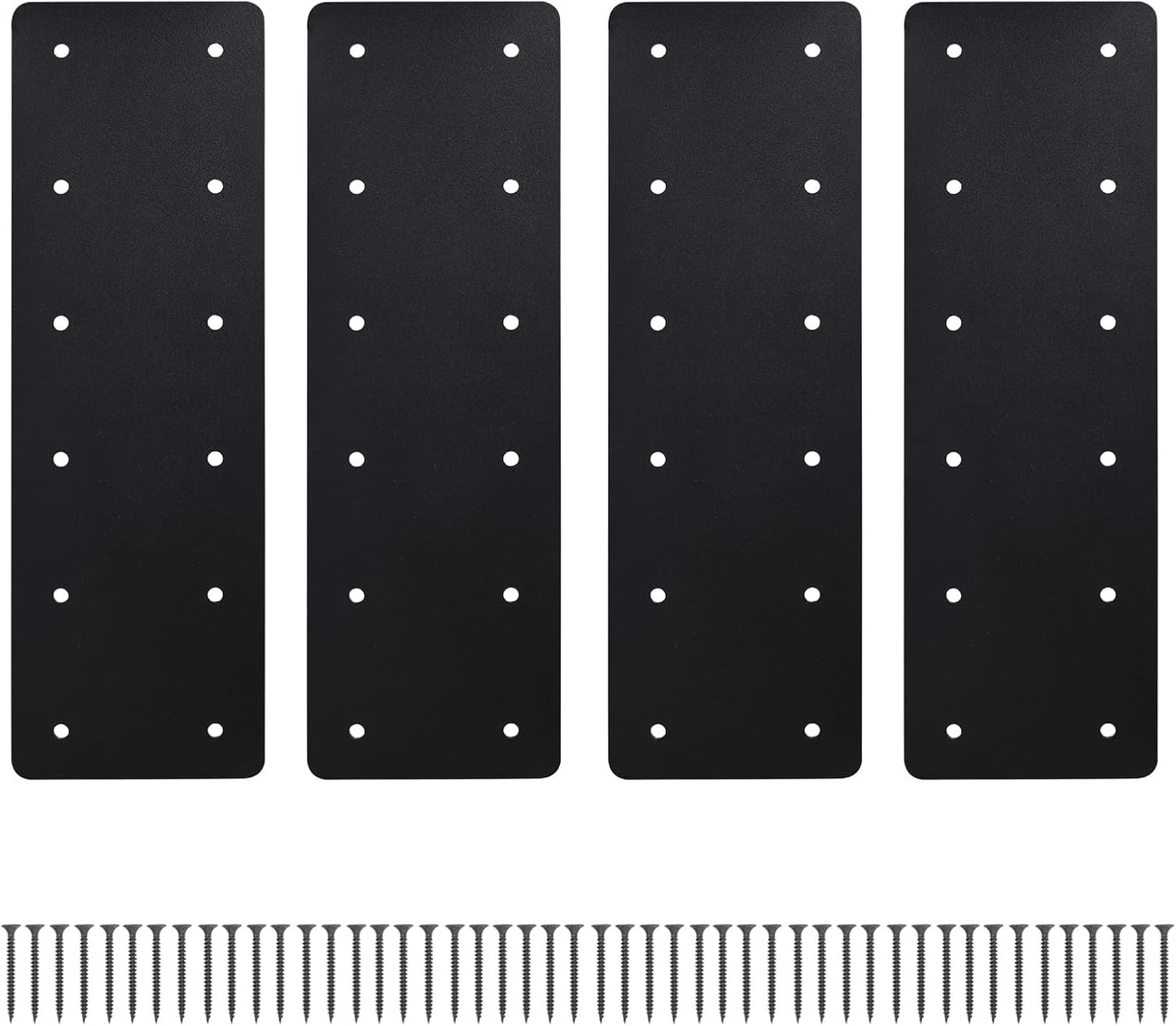 Straight Steel Plate 4PCS for Heavy Duty Wood Repair Projects