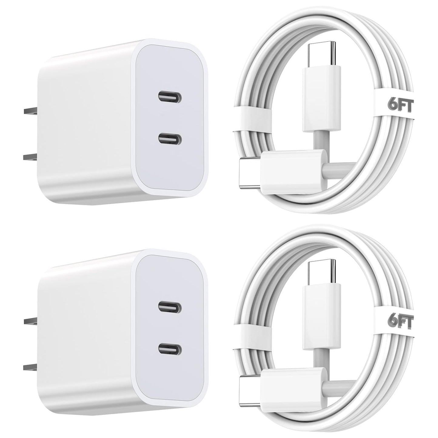 Fast Charge Duo: iPhone 15 USB C Charger Set