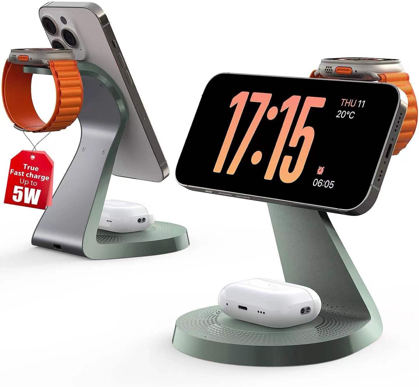 3 in 1 Charging Station for Apple Devices - Fast Wireless Charger