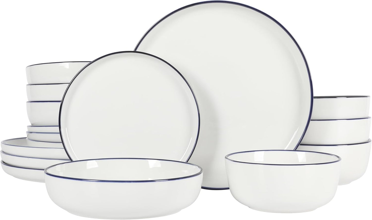 Gibson Home Oslo 16-Piece Porcelain Dinnerware Set for Every Meal