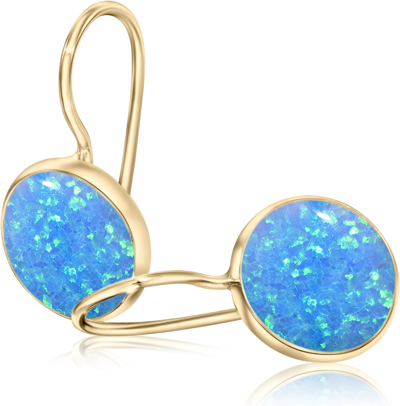 14K Gold Gemstone Drop Earrings - Dainty Handmade Jewelry