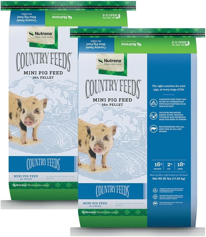 Nutrena Country Feeds Mini Pig Feed 16% Pellet for Optimal Health