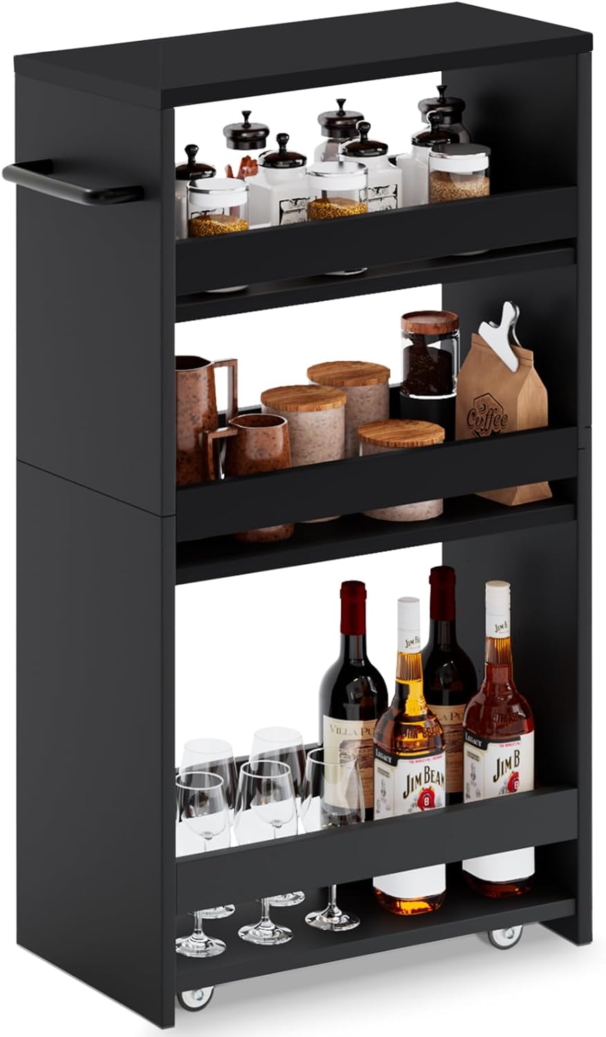 MARTY Rolling Storage Cart for Kitchen and Bathroom Organization