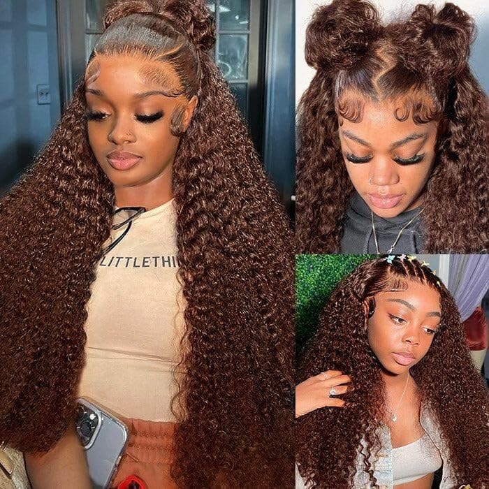 250% Density Mongolian Curly Lace Front Wigs for Women