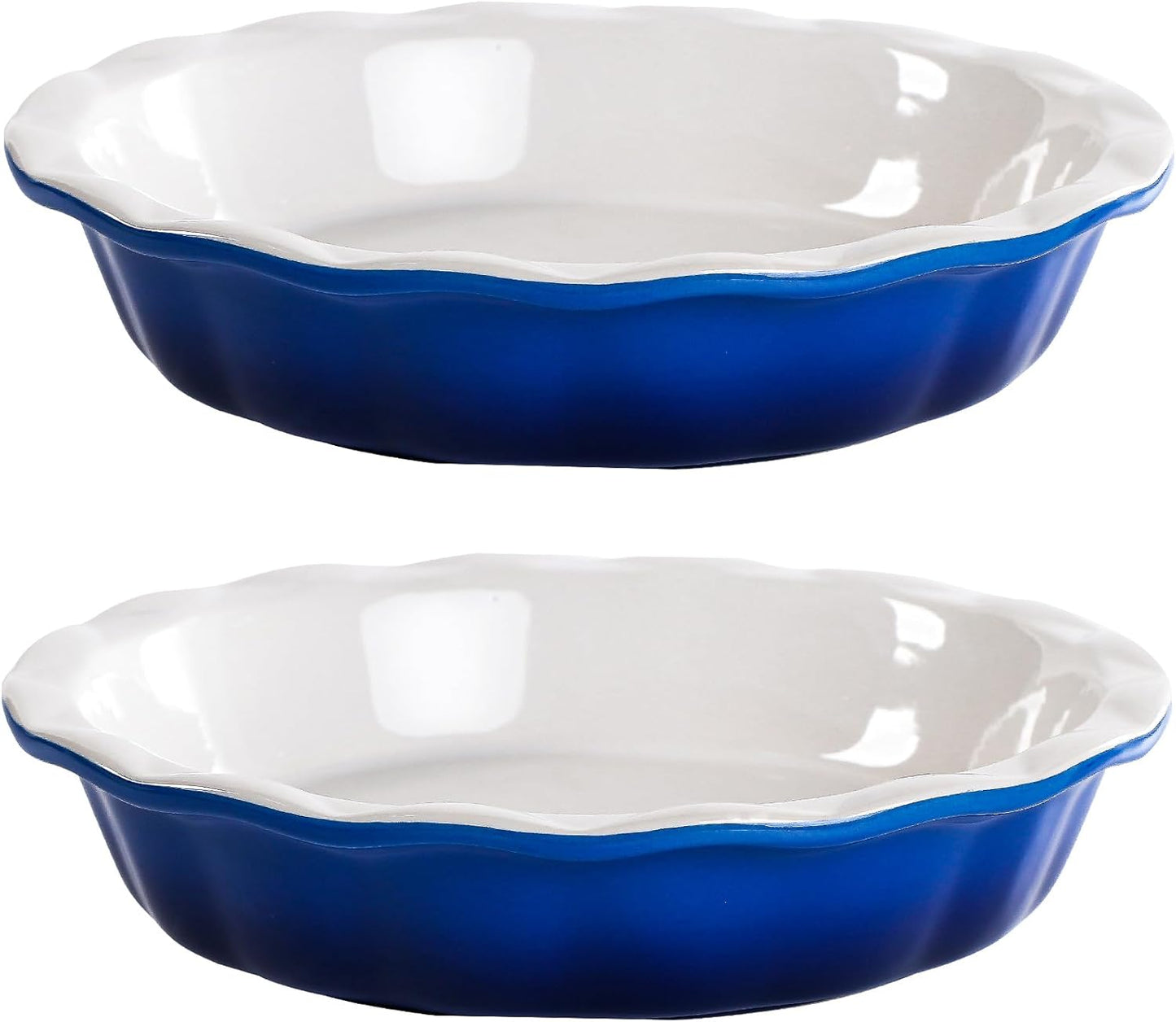 Lareina Ceramic Deep Dish Pie Pans Set for Perfect Baking