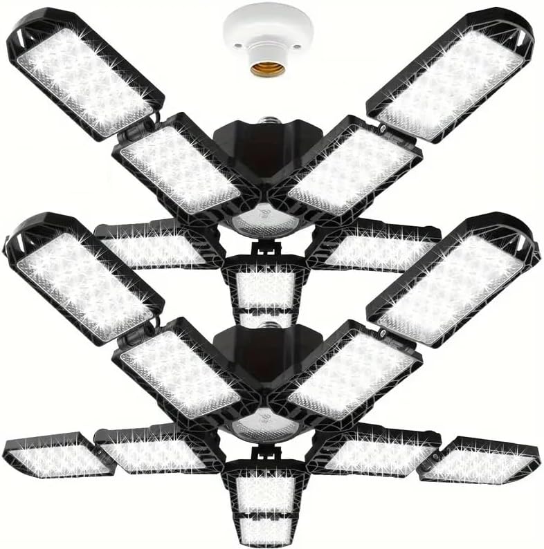 Super Bright LED Garage Light with Adjustable Panels for Work