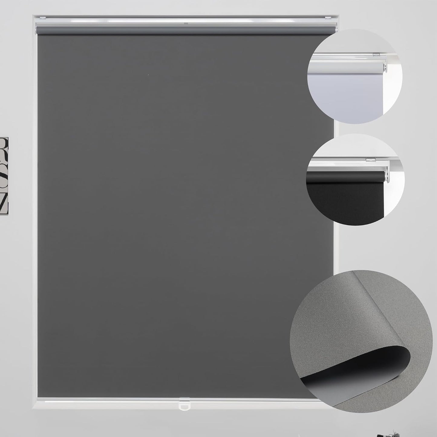 Custom Roller Shades 100% Blackout Blinds for Home and Office