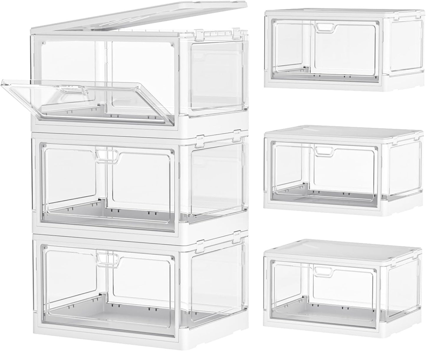 Clear Storage Bin with Lid 3 Pack for Home Organization Needs
