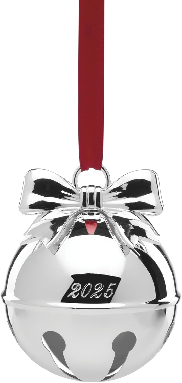 Lenox 2025 Jingle Bell Silverplate Ornament for Holiday Cheer