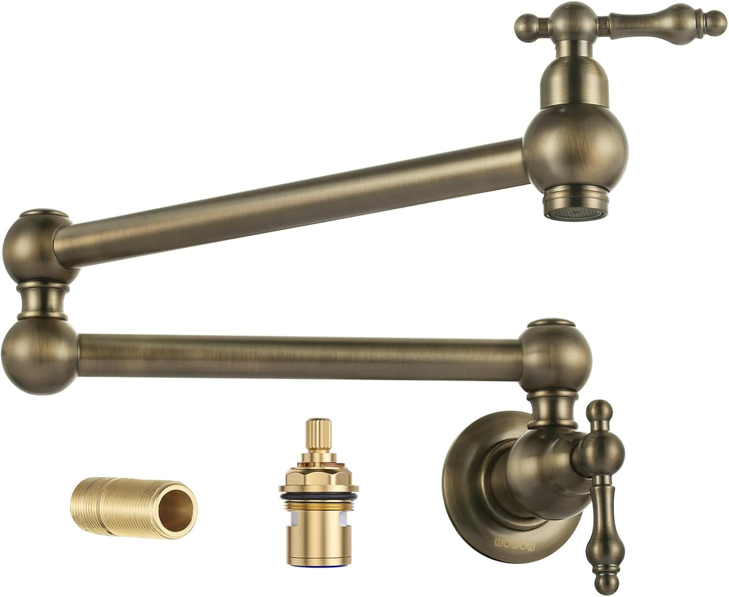 WOWOW Antique Bronze Pot Filler Faucet for Kitchen Use