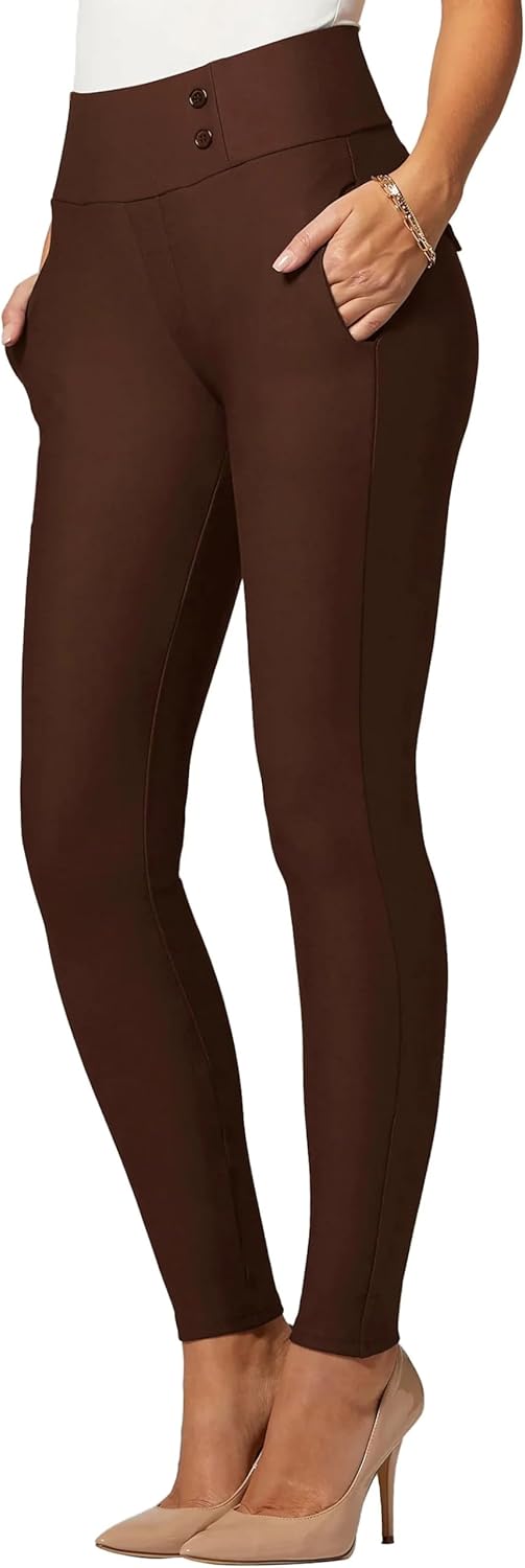 Conceited Stretch Slacks for Women - Tummy Control & Pockets
