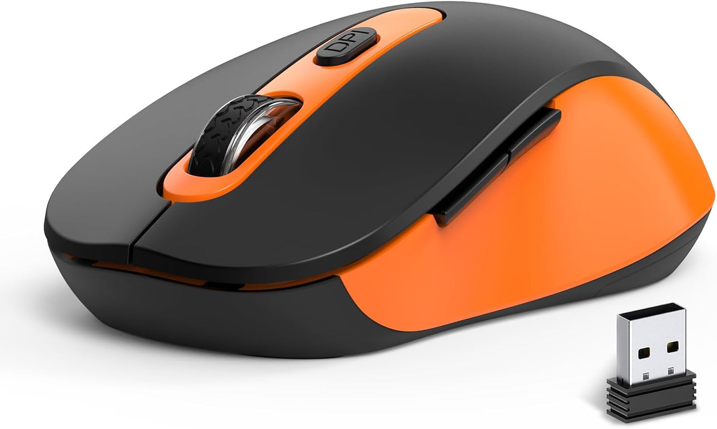 Silent Wireless Mouse 2400 DPI - Ergonomic & Stylish!