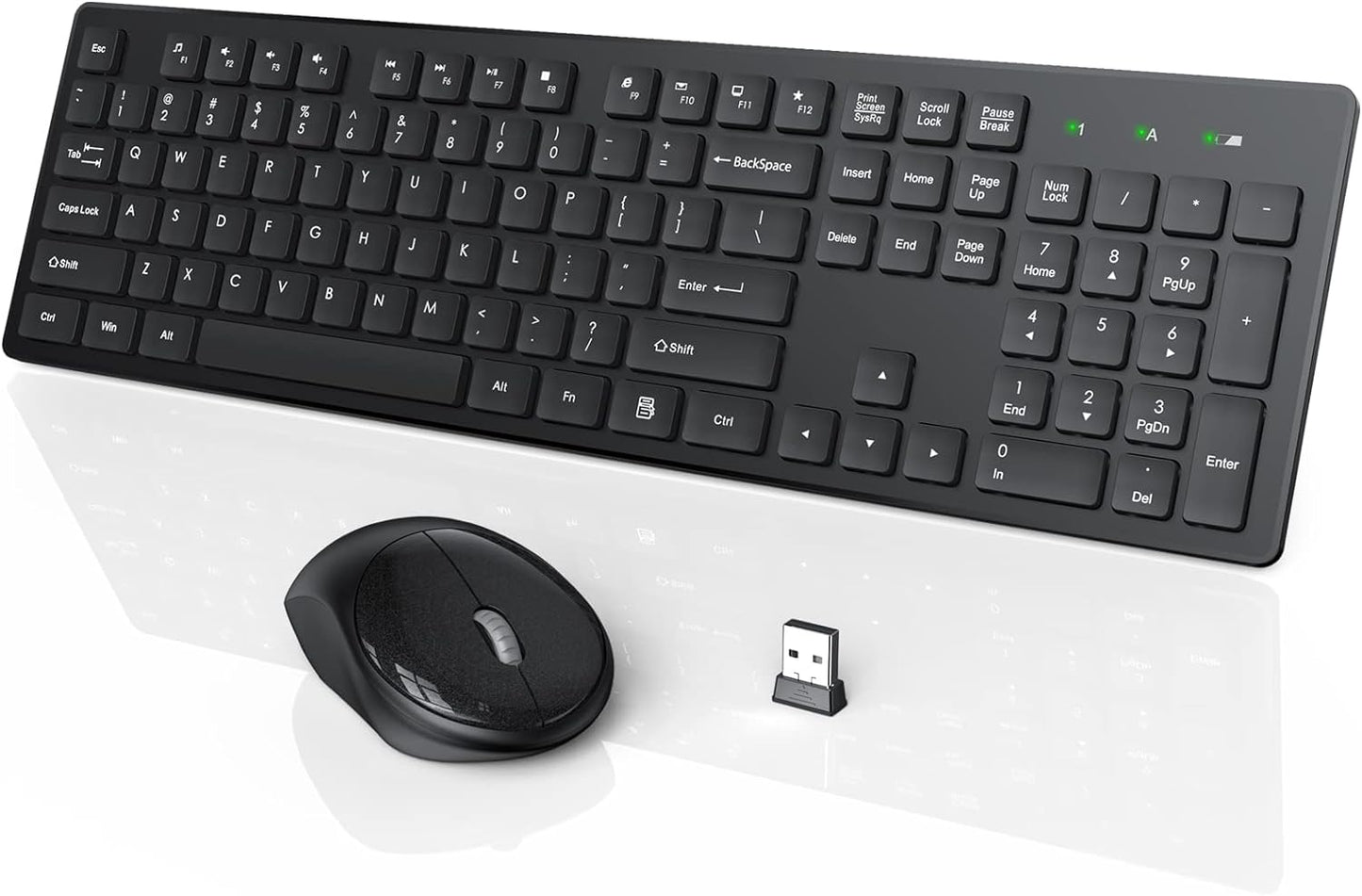 Silent 2.4GHz Wireless Keyboard & Mouse Combo by WisFox