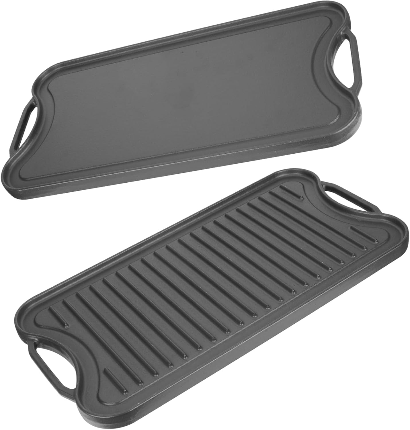 Reversible Cast Iron Griddle Plate for Gas Grill and Stovetop