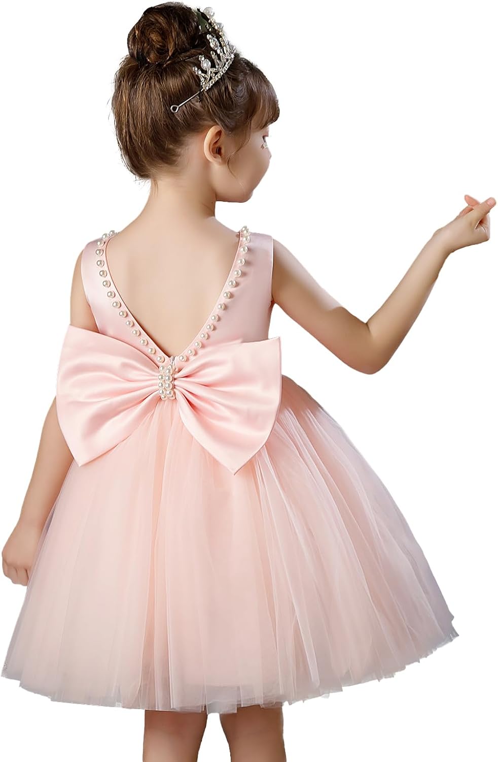 Flower Girl Dress Kids Satin Tulle for Weddings and Parties