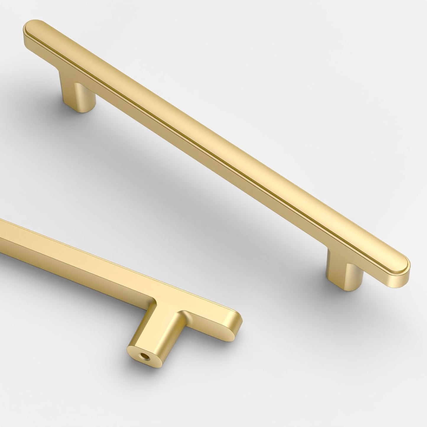 Brushed Gold Kitchen Cabinet Handles - 10 Pack of 5 Inch Pulls