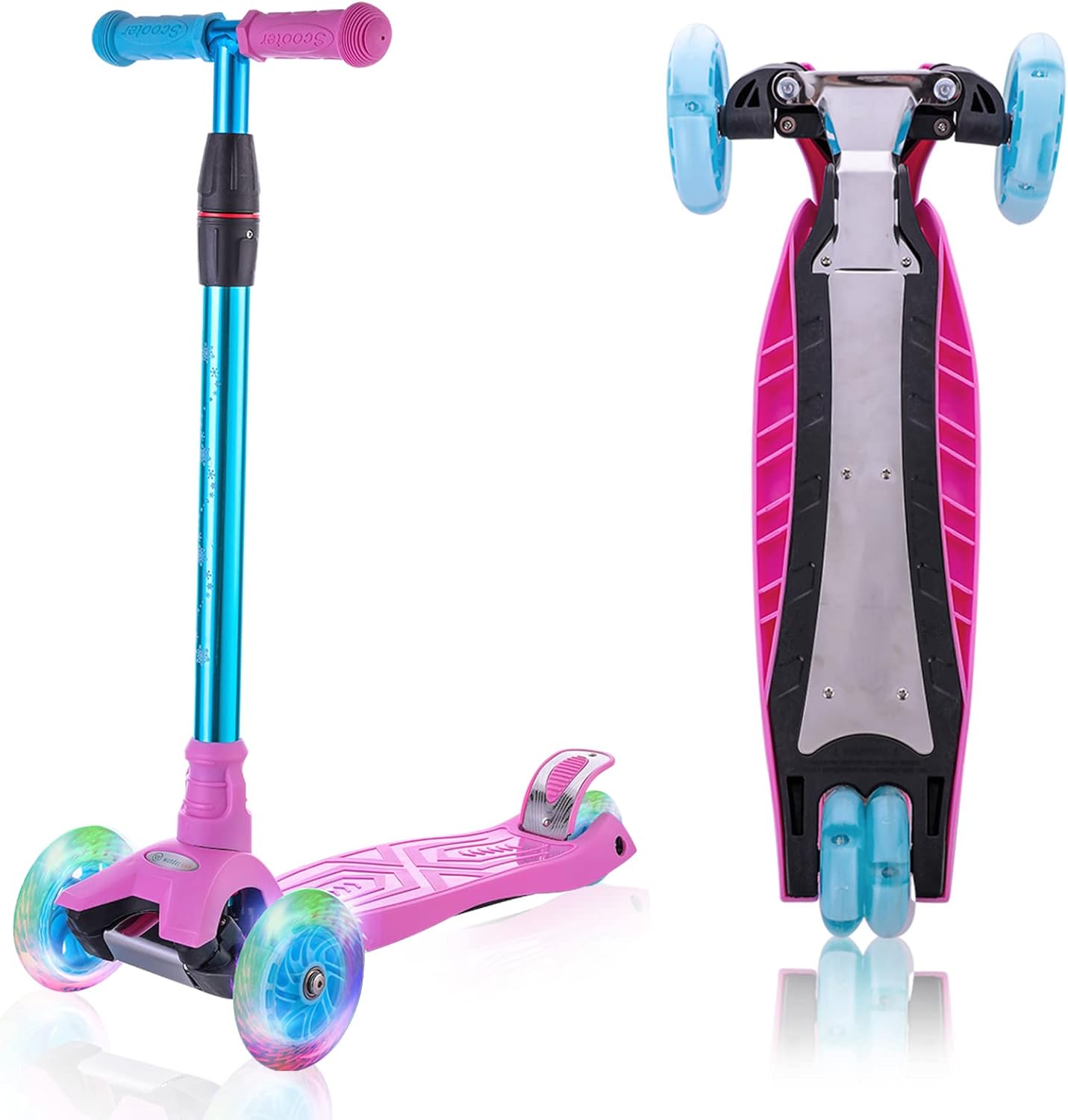 3 Wheel Scooter for Kids Ages 6-12 with Light Up Wheels