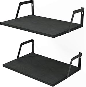 Floating Shelves Wall Mounted Set of 2 Rustic Wood Shelves