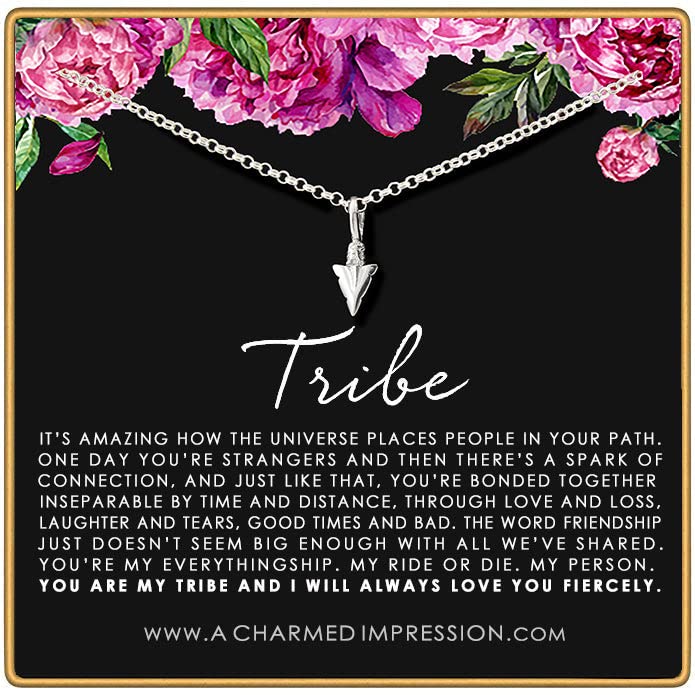 Silver Arrowhead Necklace for Best Friends - Handcrafted Jewelry