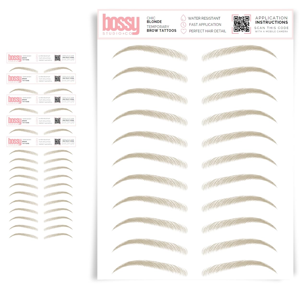 Temporary Eyebrow Tattoos for Natural Hair-Like Brows