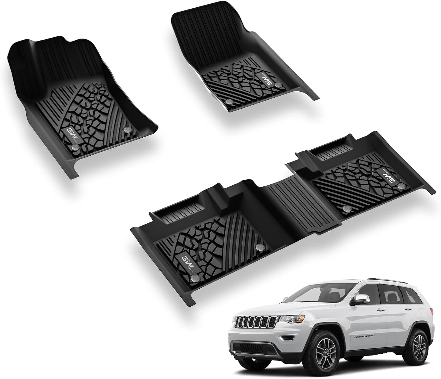 3W Floor Mats for Jeep Grand Cherokee 2016-2023 - All Weather