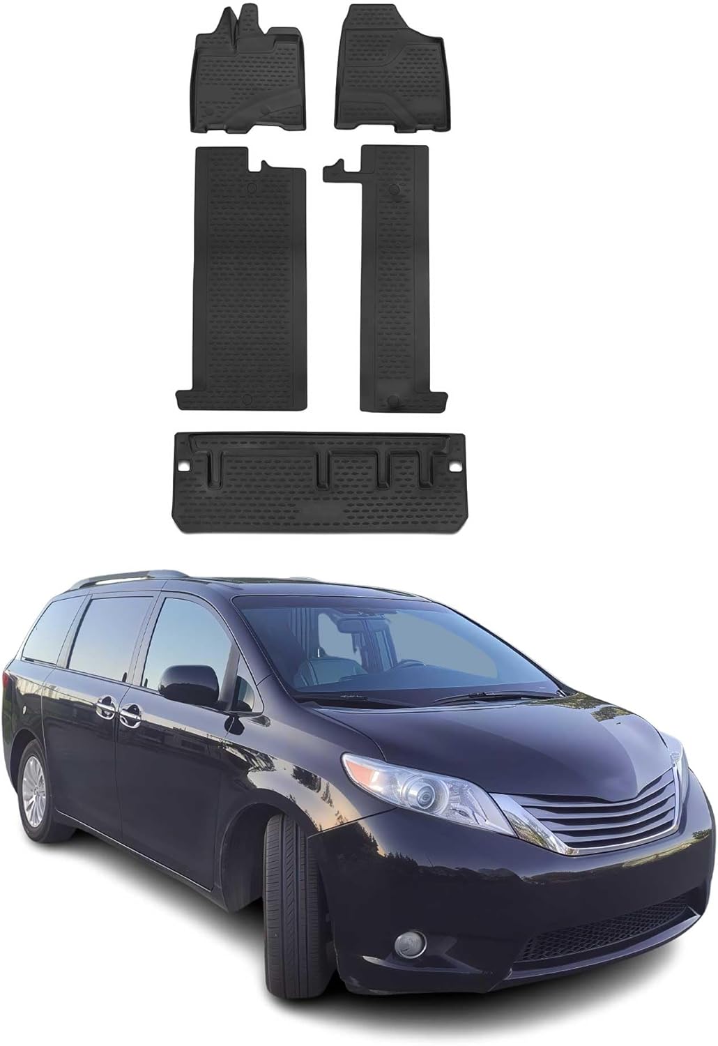 OMAC Custom Floor Mats for Toyota Sienna 2011-2017 3rd Row