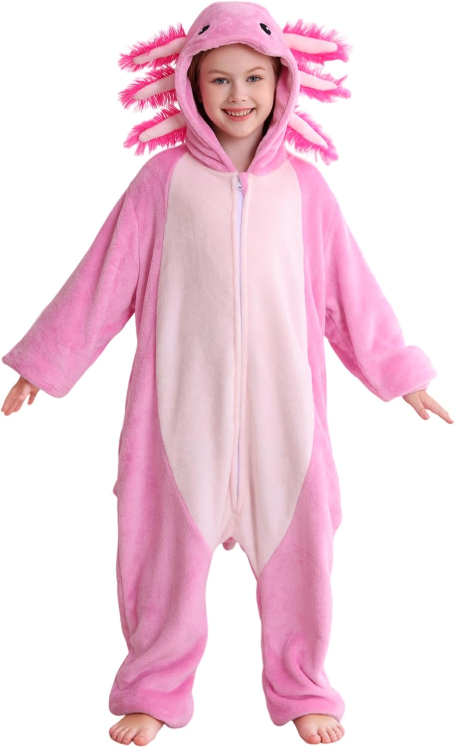 DELEY Kids Axolotl Onesie Costume for Halloween and Christmas