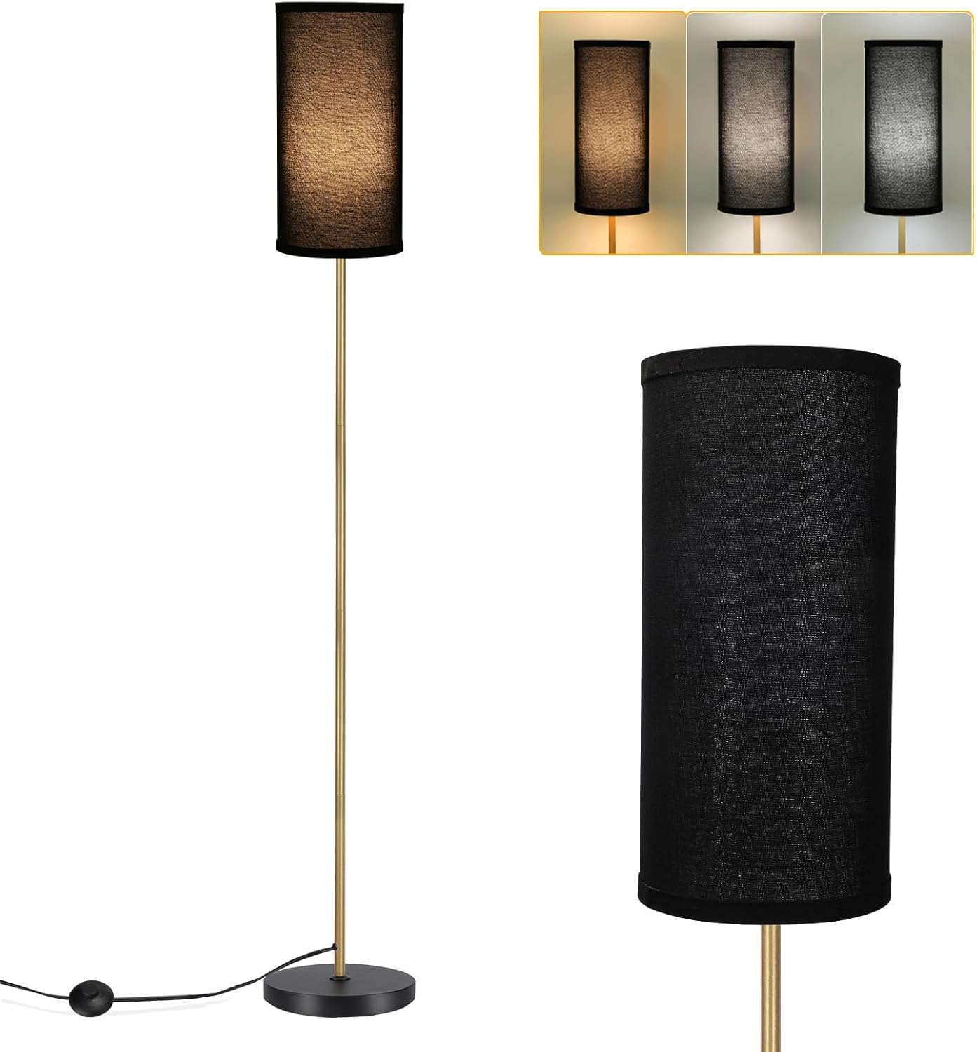 BoostArea Floor Lamps for Living Room with Dimmable LED Bulb