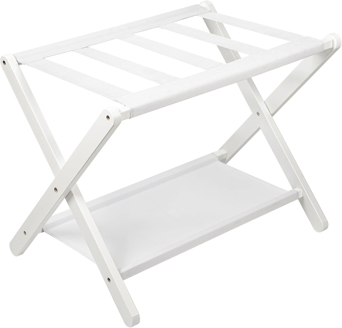 VASMIA Luggage Rack - Stylish Bamboo Suitcase Stand for Guests