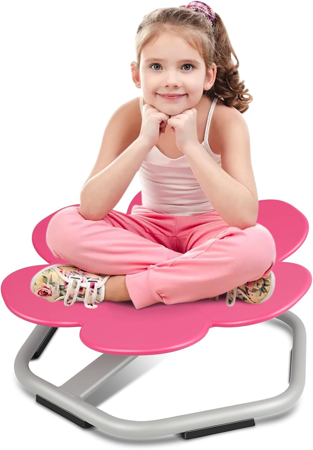 Autistic Kids Sensory Spinning Chair | Balance & Regulate Body | Non-Slip Rose Red