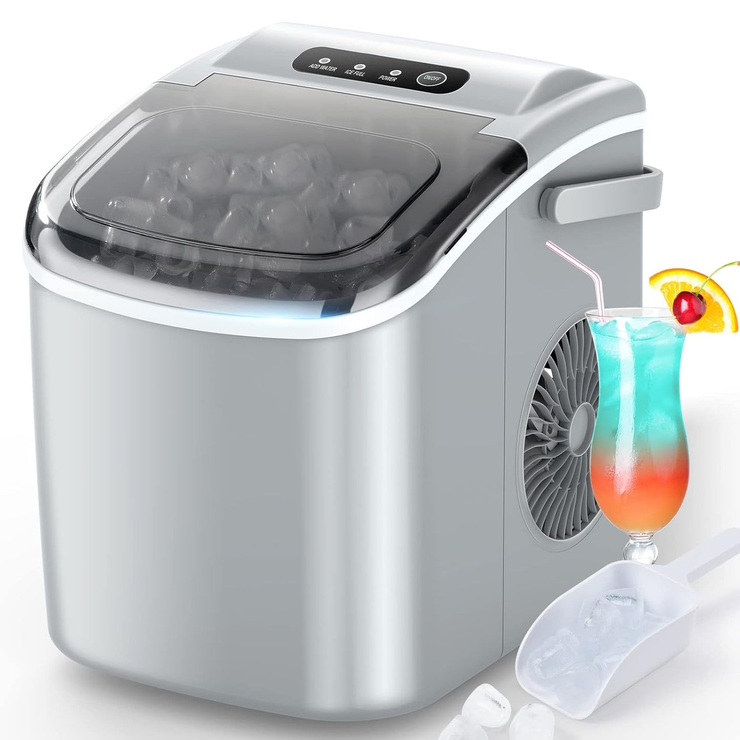 Portable Ice Maker: 9 Cubes in 6 Mins!
