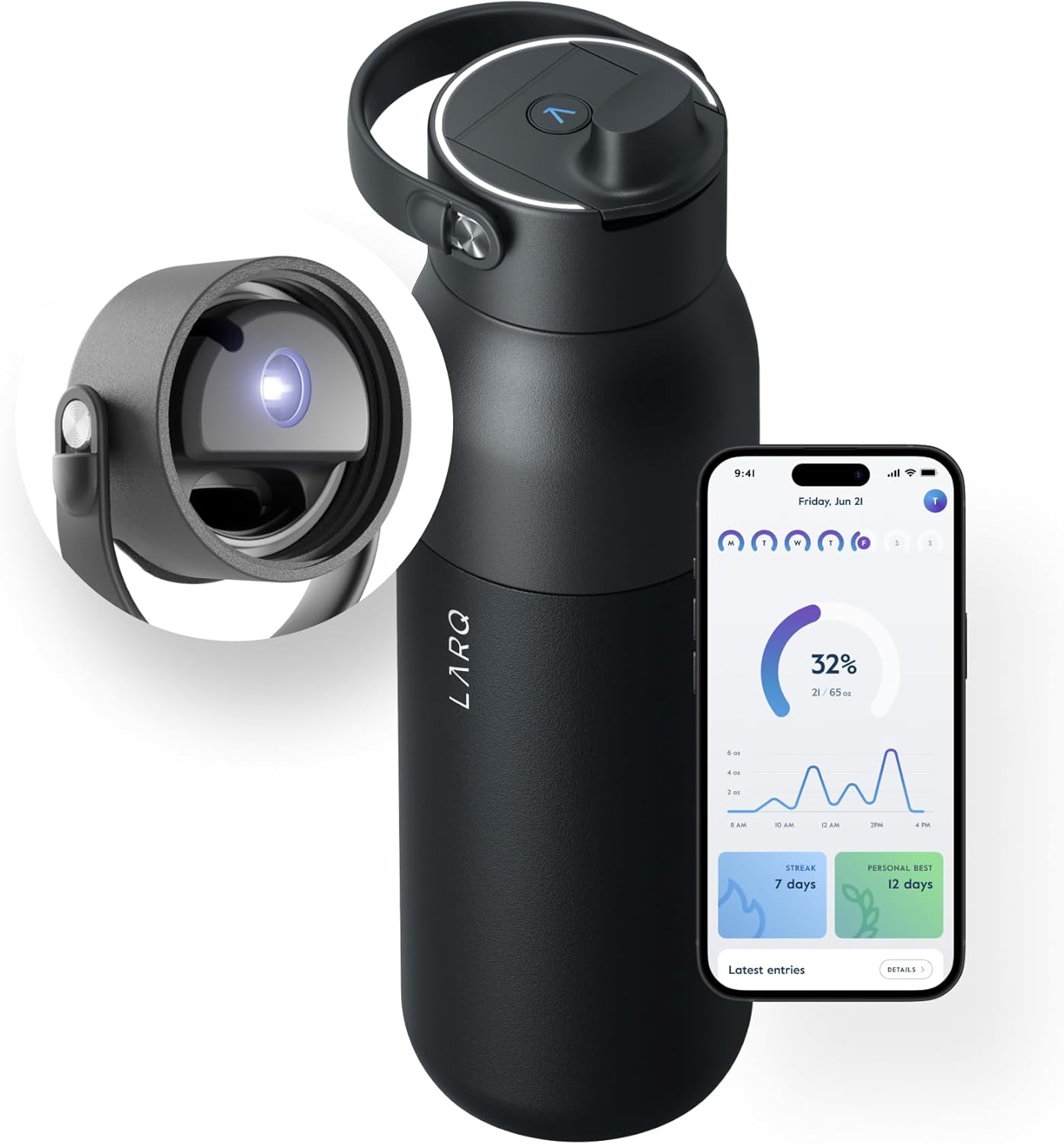 LARQ Bottle PureVis 2 - Self-Cleaning UV Water Purifier