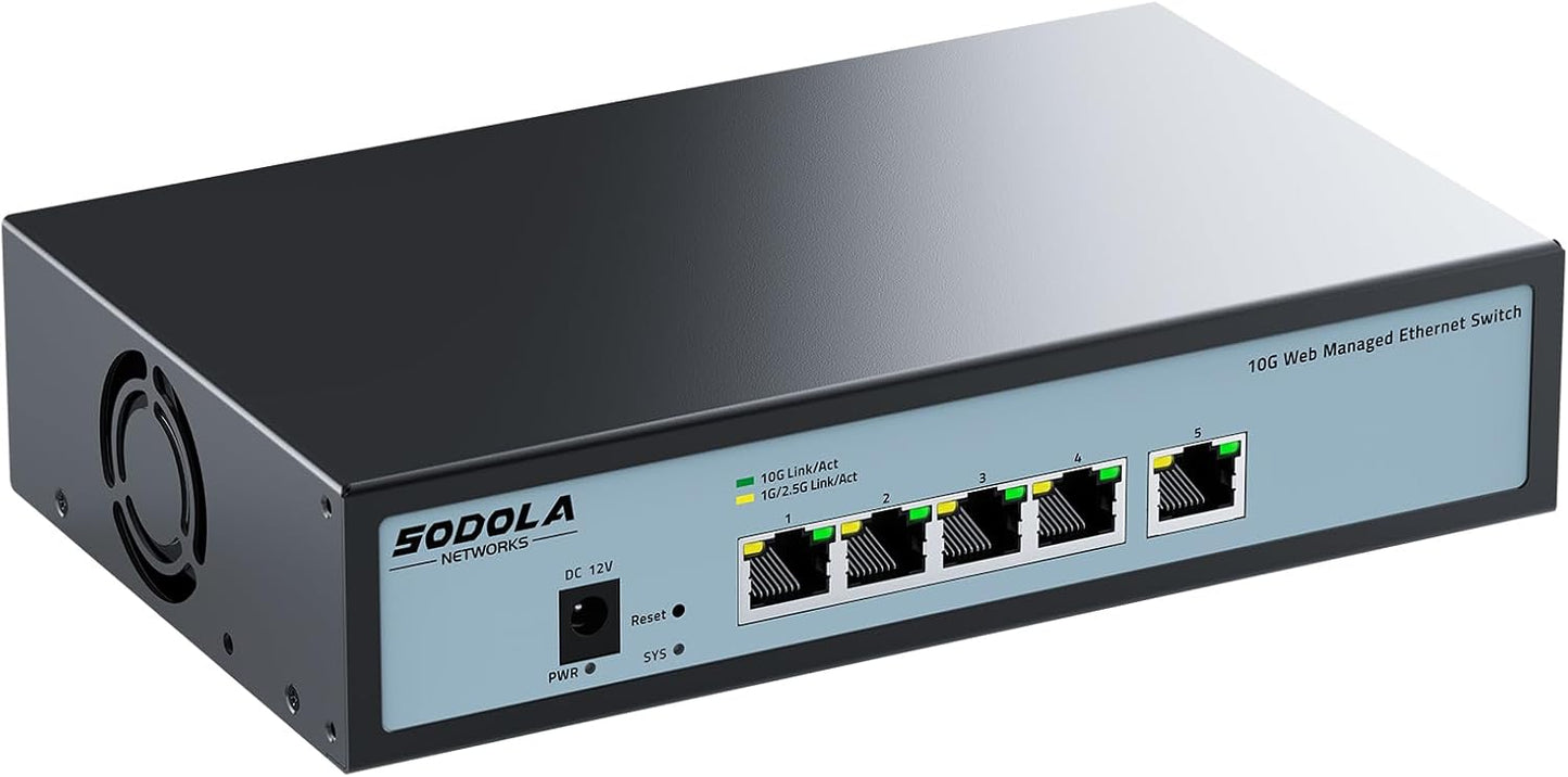 5 Port 10G Easy Web Managed Switch for High-Speed Networking