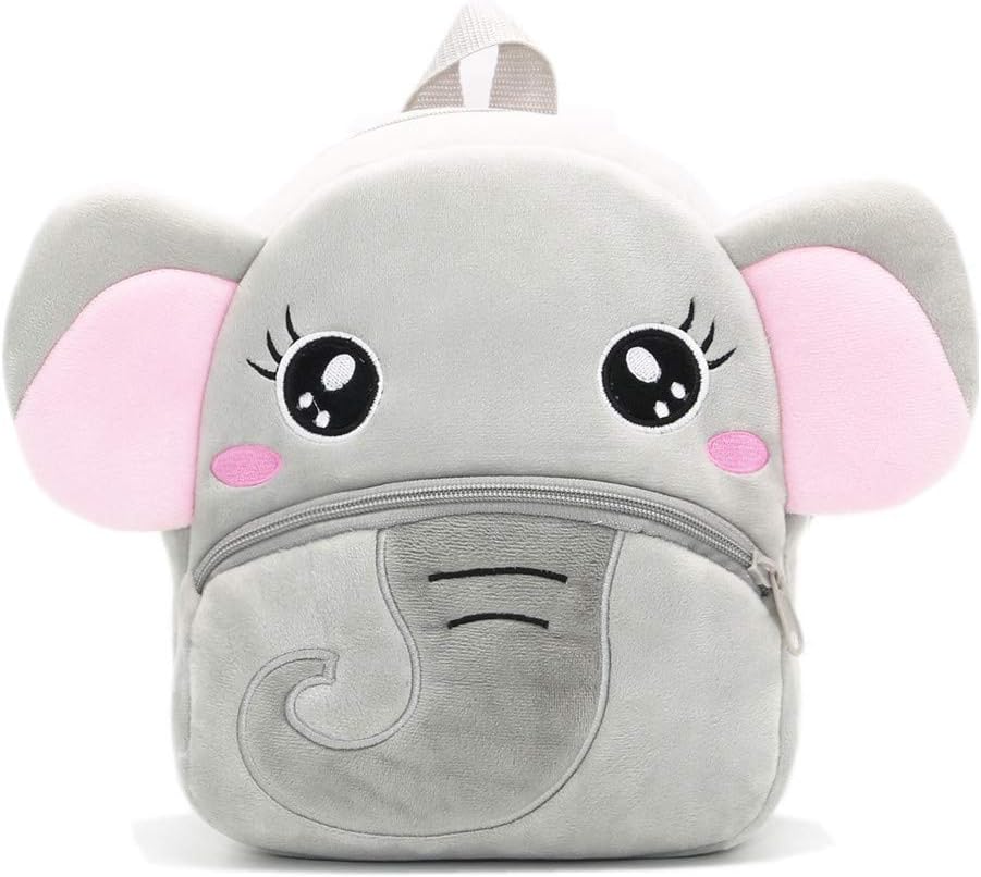 Adorable Grey Elephant Toddler Backpack - Perfect for Ages 2-6!