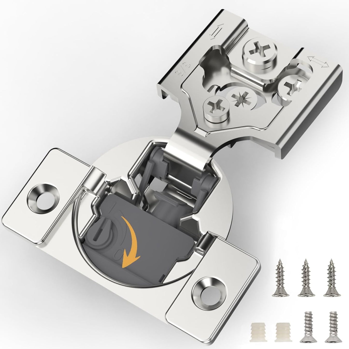 20 Pack 3/8 Inch Overlay Soft Close Hinges for Cabinets