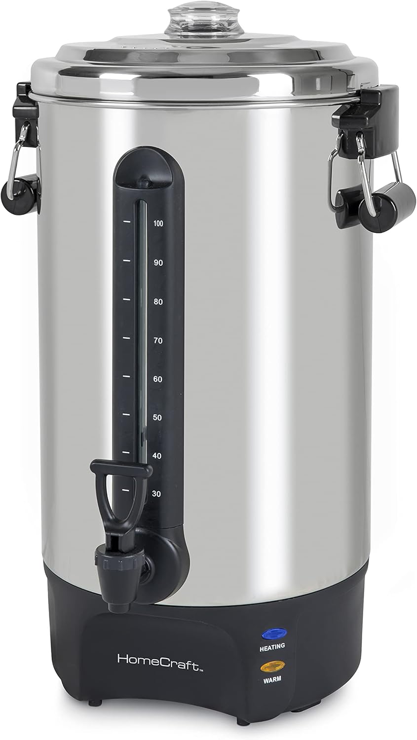 Homecraft 100-Cup Coffee Urn for Quick-Brewing Hot Beverages