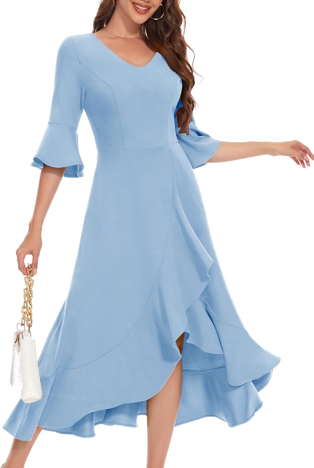 Elegant Women's Wedding Guest Dress for Prom and Parties