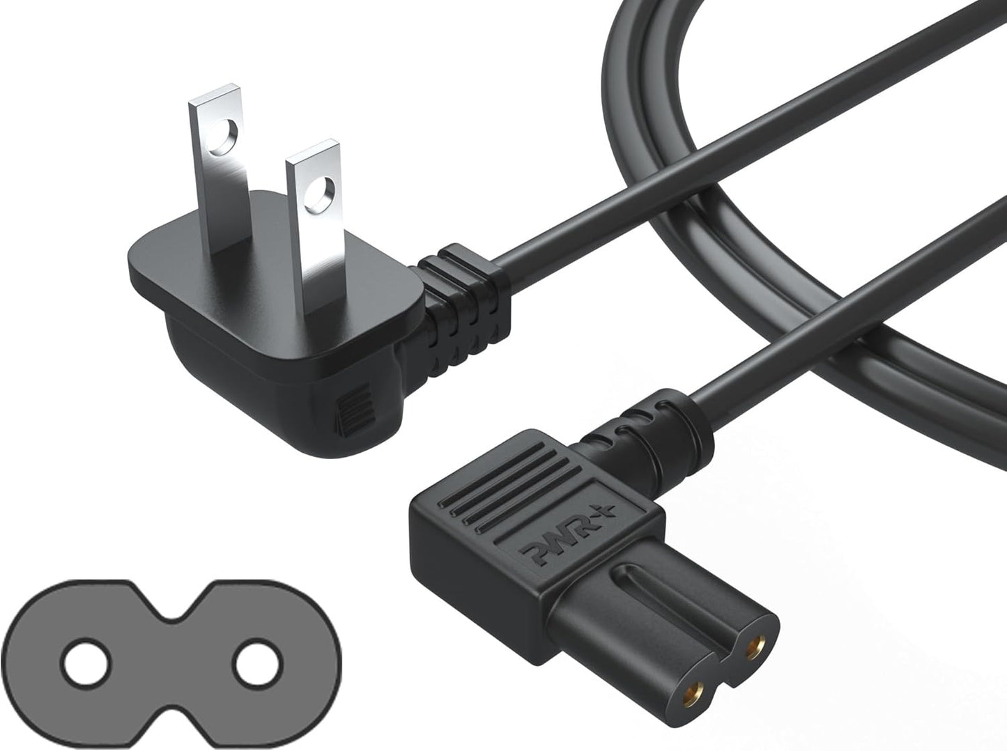 Angled Power Cord for Samsung TCL Roku TVs