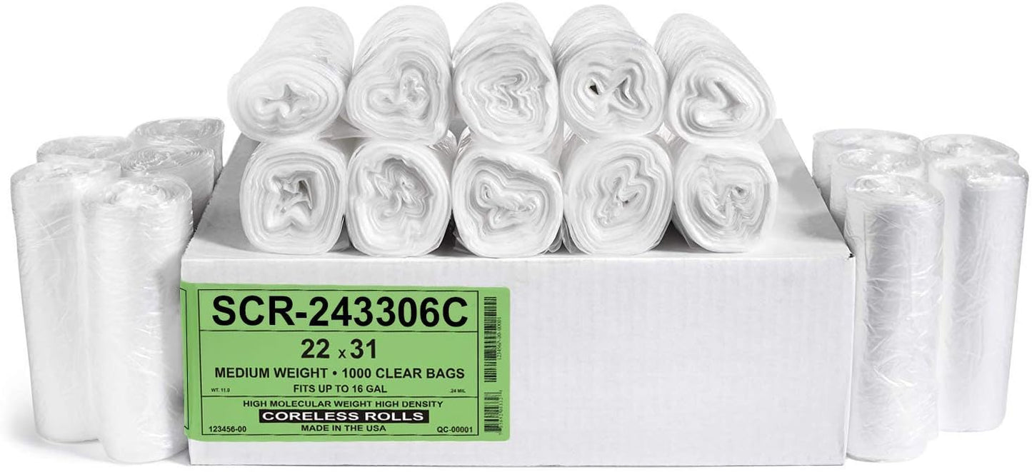 High Density 12-16 Gallon Trash Bags for Office and Home Use