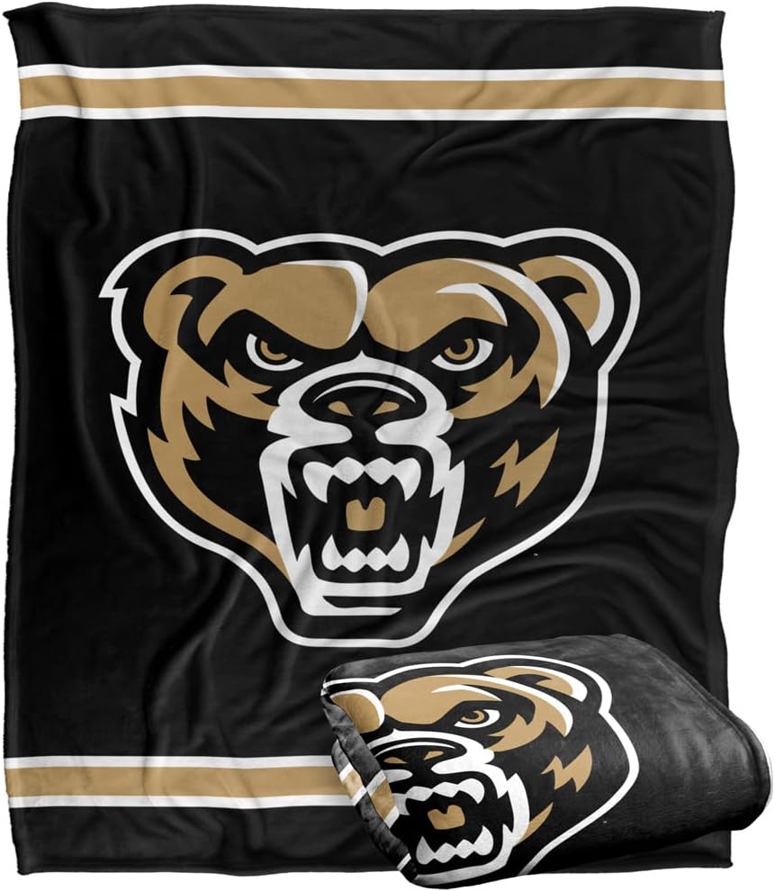 OAKLAND UNIVERSITY Primary Logo Silky Touch Throw Blanket