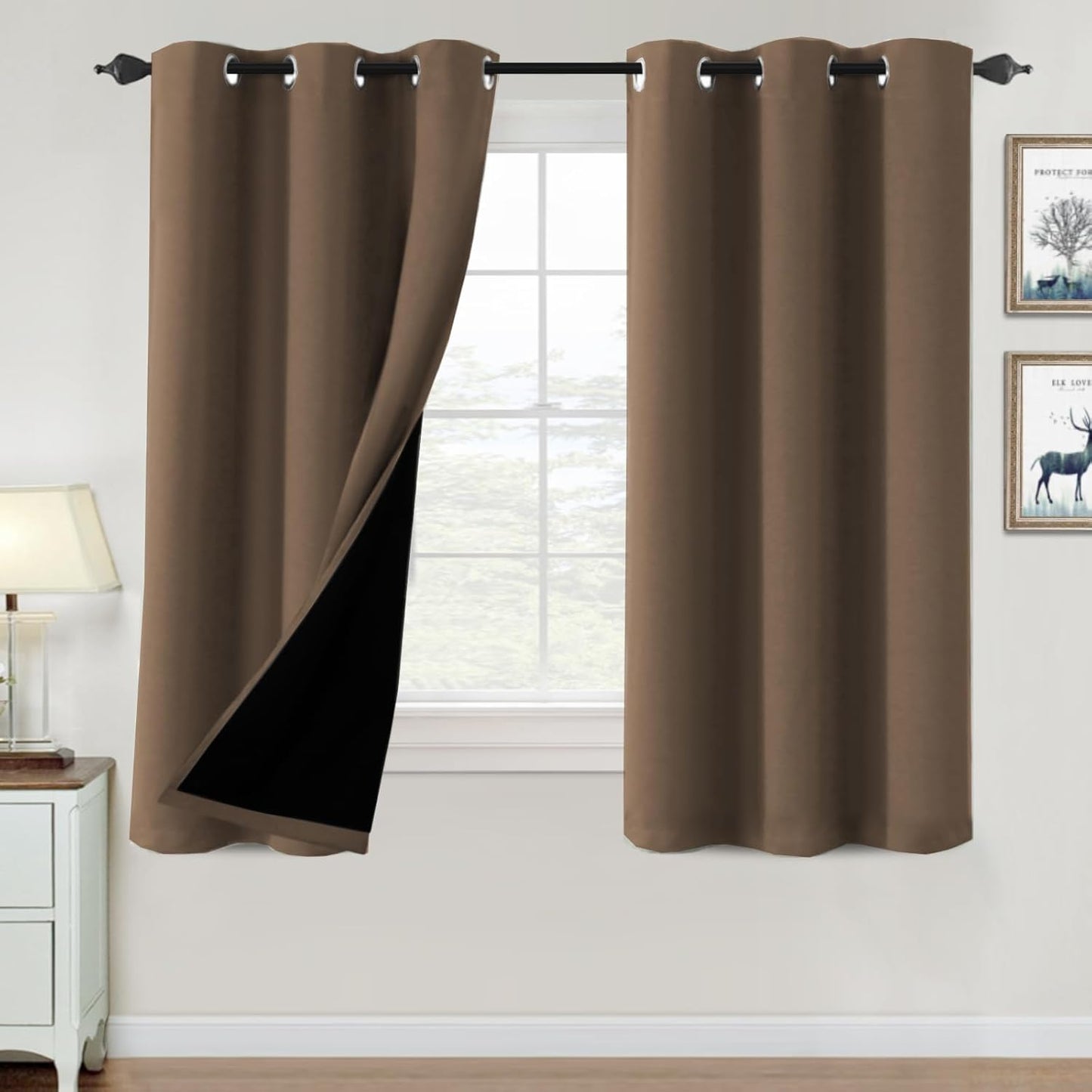 H.VERSAILTEX 100% Blackout Curtains for Bedroom and Living Room