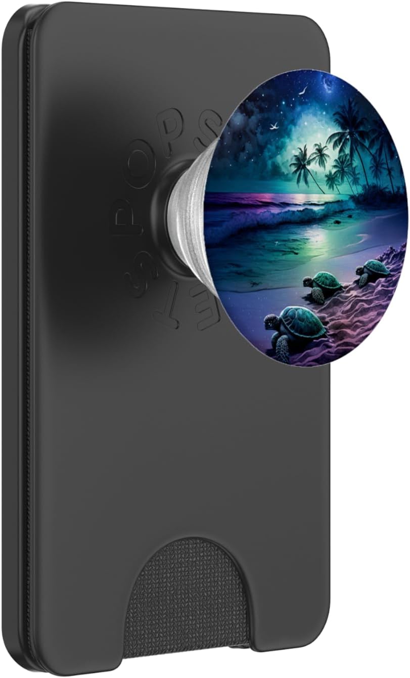 Sea Turtle Night On The Beach PopWallet for MagSafe Lovers