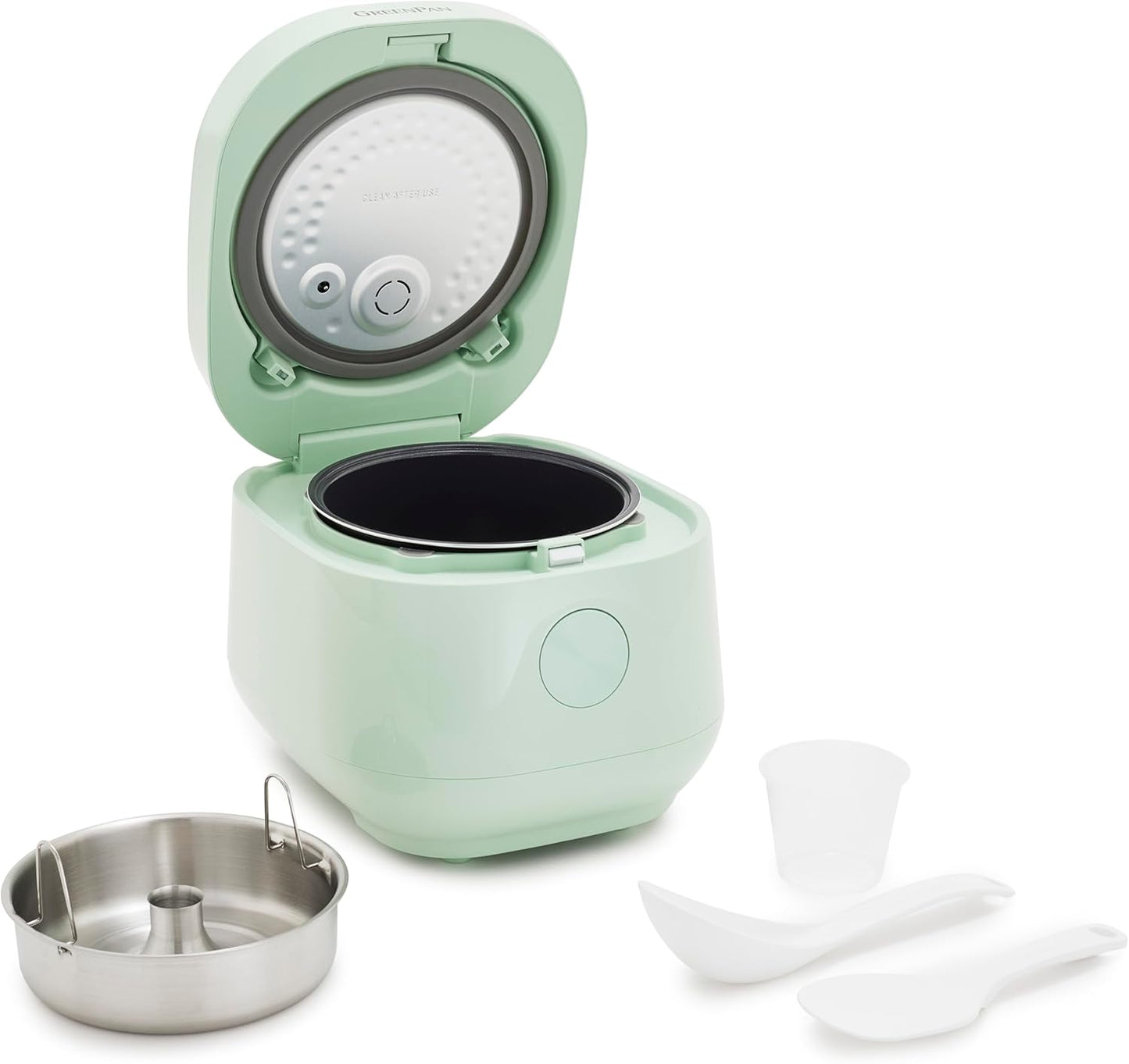 GreenPan Rice Cooker with Fuzzy Logic and Low-Carb Cooking Mode